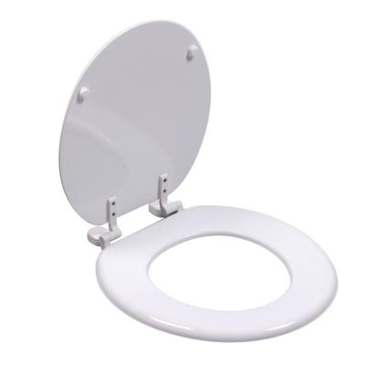 China Bofan Children's Toilet Seats Molded Wooden Disposable Bathroom European Oval Toilet Seat With Plastic Hinges for sale