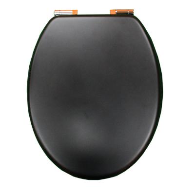 China Slow-end Toilet Seats Bofan Matte Black Wood Toilet Seat Wood Toilet Cover for sale