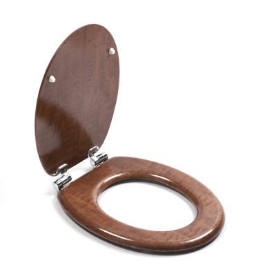 China Children's Toilet Seats Soft Close Oak Veneer Toilet Seat Bofan Molded Mahogany Wood No-slot Avoid Modern Deforestation Child Swivel Spout Cleaning for sale