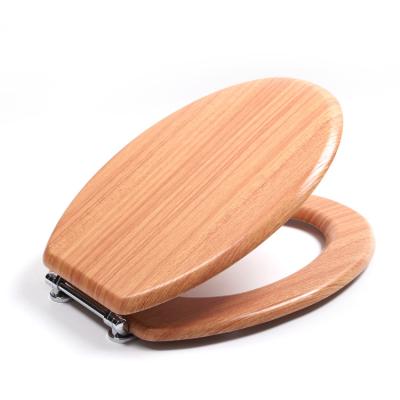 China Children's Toilet Seats Molded OEM Wooden Natural Family Emulation Veneer Veneer Toilet Bidet Seat Hygienic WC For Man for sale