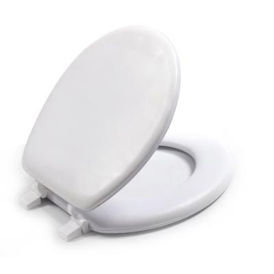 China Bofan MDF Bathroom WC Bidet Toilet Cover Lid Soft Narrow Foam Children and Family Toilet Seats With Top Mounted Hinges for sale