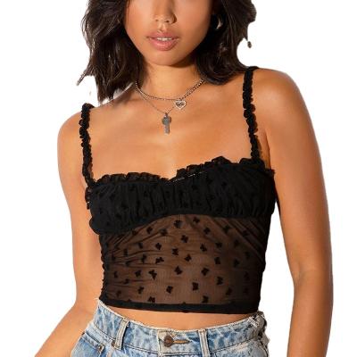 China Causal Camisole Women's Breathable Lace Camisole Solid Color Spaghetti Strap Backless Boat Neck Wear Backless Top for sale