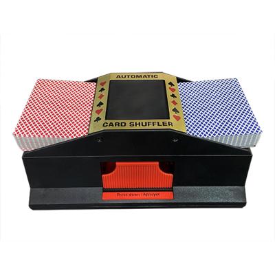 China Automatic Poker Shuffler 2 Deck Red And Blue Card Casino Poker Shuffler For Gambling for sale