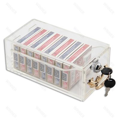 China High Quality Durable Accept Customized Clear Poker Box For Casino Poker Card Storage Clear Plastic Trays for sale