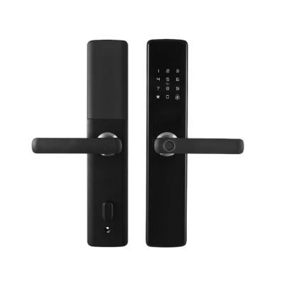 China Tuya Door App Fingerprint Smart Keyless High Quality Aluminum Home Handle Digital Safe Smart Door Lock for sale