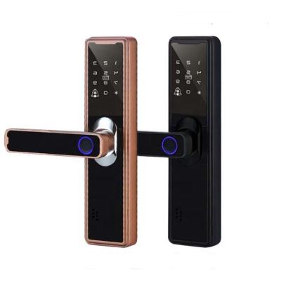 China High Quality Luxury Home Interior Ministry Style Wireless Wifi Hotel Fingerprint Tuya APP Smart Door Lock for sale