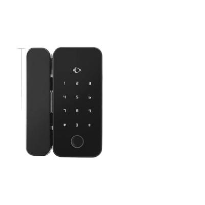 China Office High Security Sliding Glass Door Push NFC DADA Lock Fingerprint Glass Smart Keyless Door Lock for sale