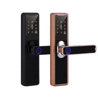 China 2022 Tuya Safe APP High Security Fingerprint Home System Smart WiFi Door Lock Digital Outdoor Home Lock for sale