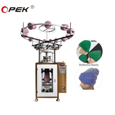 China 7G-18G Opek Rib Knit Reflective Yarn Hats Knitting Machine met geavanceerde technologie Te koop