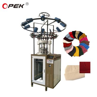 China Automatic Rib Knit Polyester Hats Knitting Machine for Technology Textile Machinery for sale