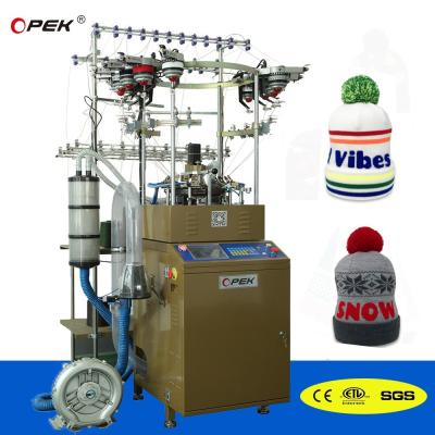 China OPEK High Speed Circular Wind Proof Hat and Scarf Knitting Machine for Jacquard Patterns for sale