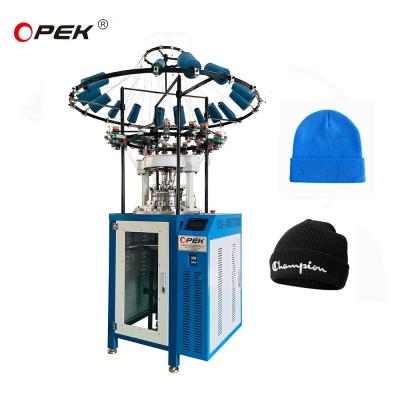 China High Productive Automatic 9 Inch Circular Rib Hat Cap Beanie Knitting Machine by OPEK for sale