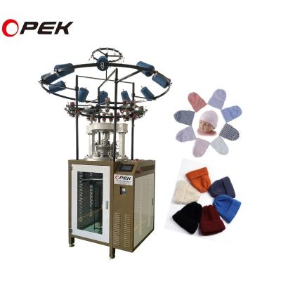 China Warp Knitting Style OPEK 2024 Hip Pop Fashion Ribbed Beanie Machine with 80RPM Speed for sale