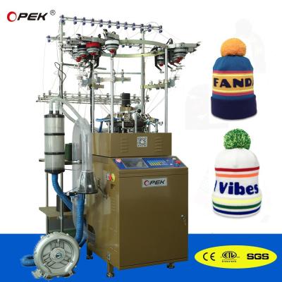 China 8-10-12 Multi-Gauge Computerized Single Jersey Jacquard Beanie Hat Cap Knitting Machine for sale