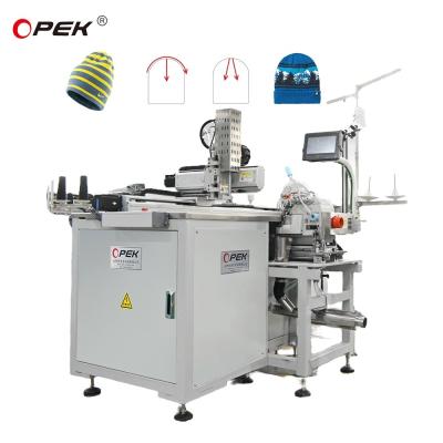 China Platbed OPKE-300HS Volledig automatische geautomatiseerde industriële naaimachine voor hoeden 1500W Te koop