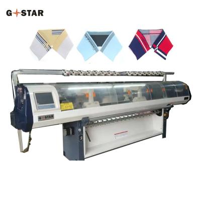 China High Productivity Fully Jacquard Flat Knitting Machine for Polo T-shirt Collar and Cuff for sale