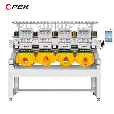 China Built-in 110V-220V Opek Cap 4 Head Embroidery Machine for Cap Garment Flat Embroidery for sale