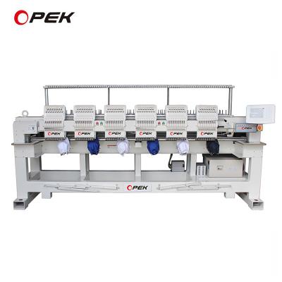 China Retail Multi-function 6 heads 15 needles Cap Shirt flat Embroidery machine for sale