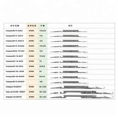 China VOSASPEC89.150-100/09 5G Nadeln für Doppelsystem Heim Strickmaschinen Zuhause zu verkaufen