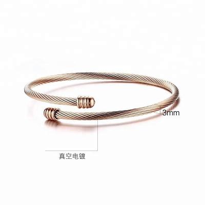 China Gold Plated Mesh Wire Cable Cuff Bracelets Bangles Fashion Bracelet for sale