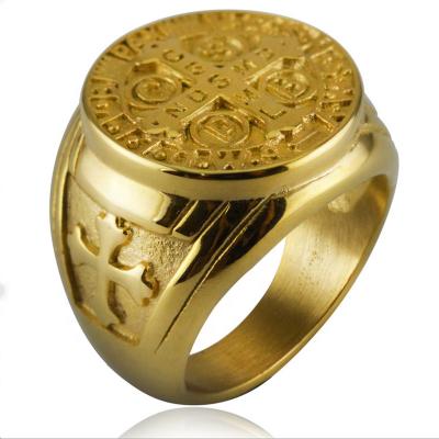 China Religious Men Rings Silver Diamond Gemstone Vintage Gold Plating Women Ring Custom Black Stainless Steel Jewelry Set With Mens Silver Rings for sale