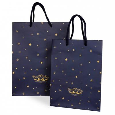 China Wholesaler Custom Logo Kraft Paper Shopping Packaging Paper Bag Recyclable With Sturdy Handle for sale