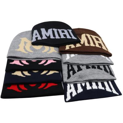 China Image New style for both men and women can be customized brand Jacquard Beanhat embroidery logo Warm winter hat full print Beanhat for sale