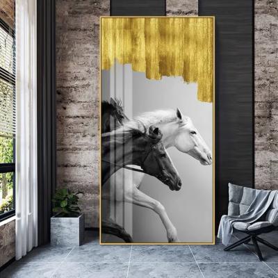 중국 Modern Modern Horses in Artwork Crystal Painting Wall Art Porcelain Diamond Crystal Painting 판매용