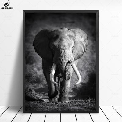 China Modern Stretched Canvas Animals Elephant Painting Ready To Hang On Wall Decor for sale