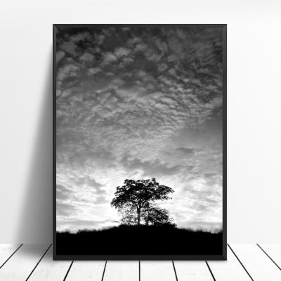 China Black and White International Organization for Standardization HD Print Tree Canvas Home Decor Landscape Canvas Print Poster Wall Painting Art for sale