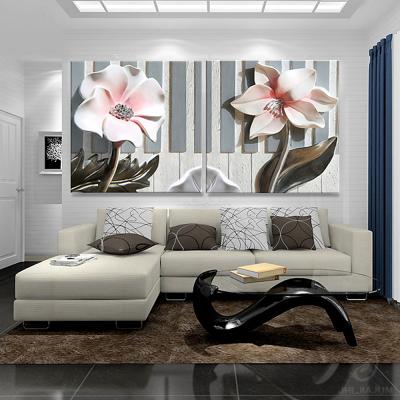 China Panel Art Canvas Print Canvas Wall Modern 3D Art Flower Painting by the International Organization for Standardization 2 for sale