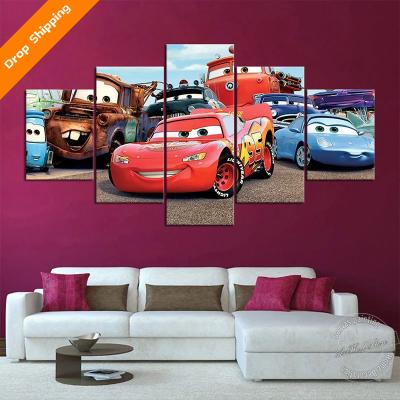 Cina International Organization for Standardization 5 Paintings Children Truck Painting Canvas Poster Printing Home Decoration Canvas in vendita