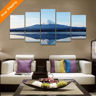 중국 International Organization for Standardization 5 Pieces Landscape Painting Pictures Bedroom Home Decoration Art Canvas Modern Wall 판매용