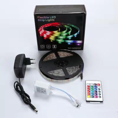 China Dreamy Color 12V 30pcs 5050 RGB Cabinet Showcase Jewelry Display Led Strip Light Kit With 24 Keys IR Remote Controller for sale