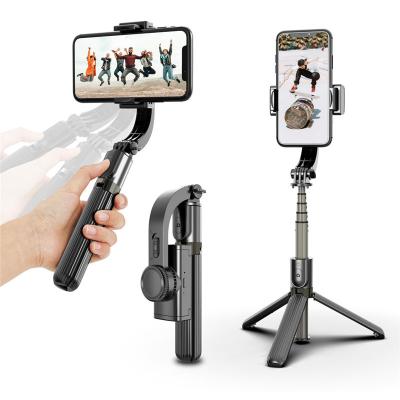 China Hot selling Universal Mobile L08 selfie stick 360 degree aluminum alloy sports automatic anti-shake stabilizer with BT wireless remote for sale