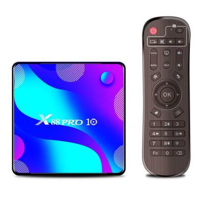 China HD X88Pro 10 TV Box Rockchip 3318 4gb+32gb 64gb 128gb Dual Band Wifi With BT Android Android TV Box 10.0 for sale