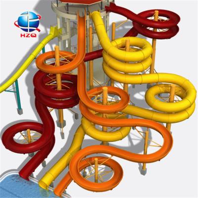 China fiberglass on sale trilling water slides factory in china+china factory supply water slides ladder for sale