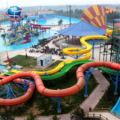 China Fiberglass raft side for aqua park+spiral water slide for kids for sale for sale