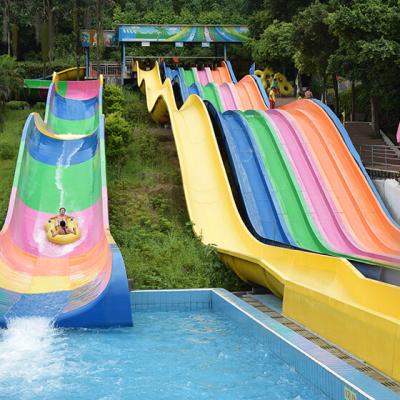 China Fiberglass Family Wide Water Slide For Sale, Most Popular Mixed Colors Water Slide for sale