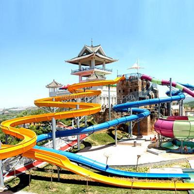 China Water slides factory fiberglass production in china+water park investment cost for sale