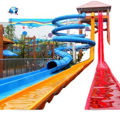 China Large Outdoor Fiberglass Water Park Large Fiberglass Water Slides For Adults for sale