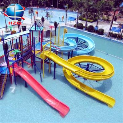 China New design fiberglass (FRP) commercial water slide+build a water park play fiberglass for waterslide for sale