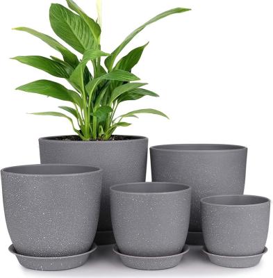 China BUMPER-RESISTANT BEES Plastic Flower Pot With Tray Flower Pots For Plant Nursery Pots Garden Plants Succulent Flower Pot for sale