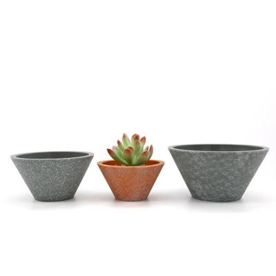 China Cheap Wholesale Ceramic Round Spray Bowl Bump-Resistant Shape Plastic Bonsai Flower Pot for sale