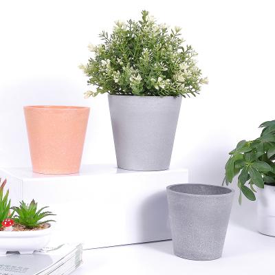 China BEE Ceramic Cement Spray Color Round Indoor Flower Bonsai Plant Pots Eco - Friendly for sale