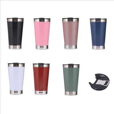 China New Modern Travel Mug 16oz 304 Vacuum Eco-Friendly Double Walled Classic/Postmodern Stainless Steel With Bottle Opener for sale