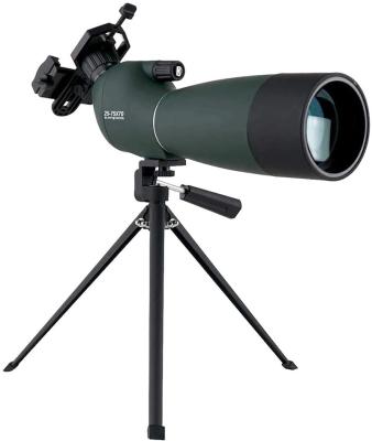 China 25-75x70 Spotting Scopes with Tripod, Phone Adapter for Target Shooting, Birding Stargazing, Wildlife Viewing Telescope 390X190X120mm for sale