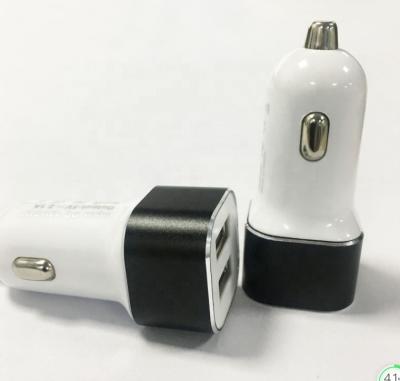 China 2021 New Mobile Phone Square Mini Dual USB Car Charger Mobile Phone 5 v2. 1 x Dual Dual USB Car Fast Charger Mini Car Charger Adapter for sale