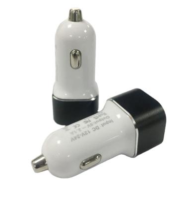 China 2021 New Mobile Phone Square Mini Dual USB Car Charger Mobile Phone 5 v2. 1 x Dual Dual USB Car Fast Charger Mini Car Charger Adapter for sale