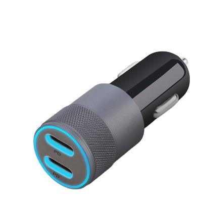 China UniversalÂ   UniversalÂ   PD Dual USB Car Charger Adapter Current Car Charger Converter 20W for sale